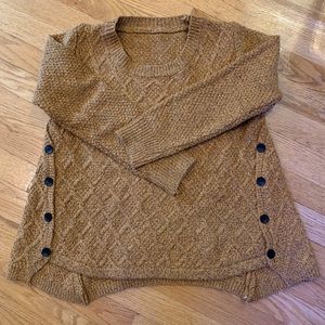 NWOT.  Button Accent Marled Sweater